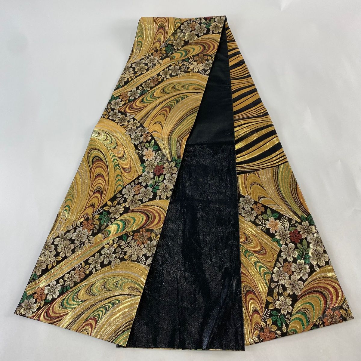 輪奈織　ビロード織　袋帯　龍炎紋　洒落袋　六通 ベージュ 楽天市場】輪奈ビロード（帯｜和服）：レディースファッションの通販