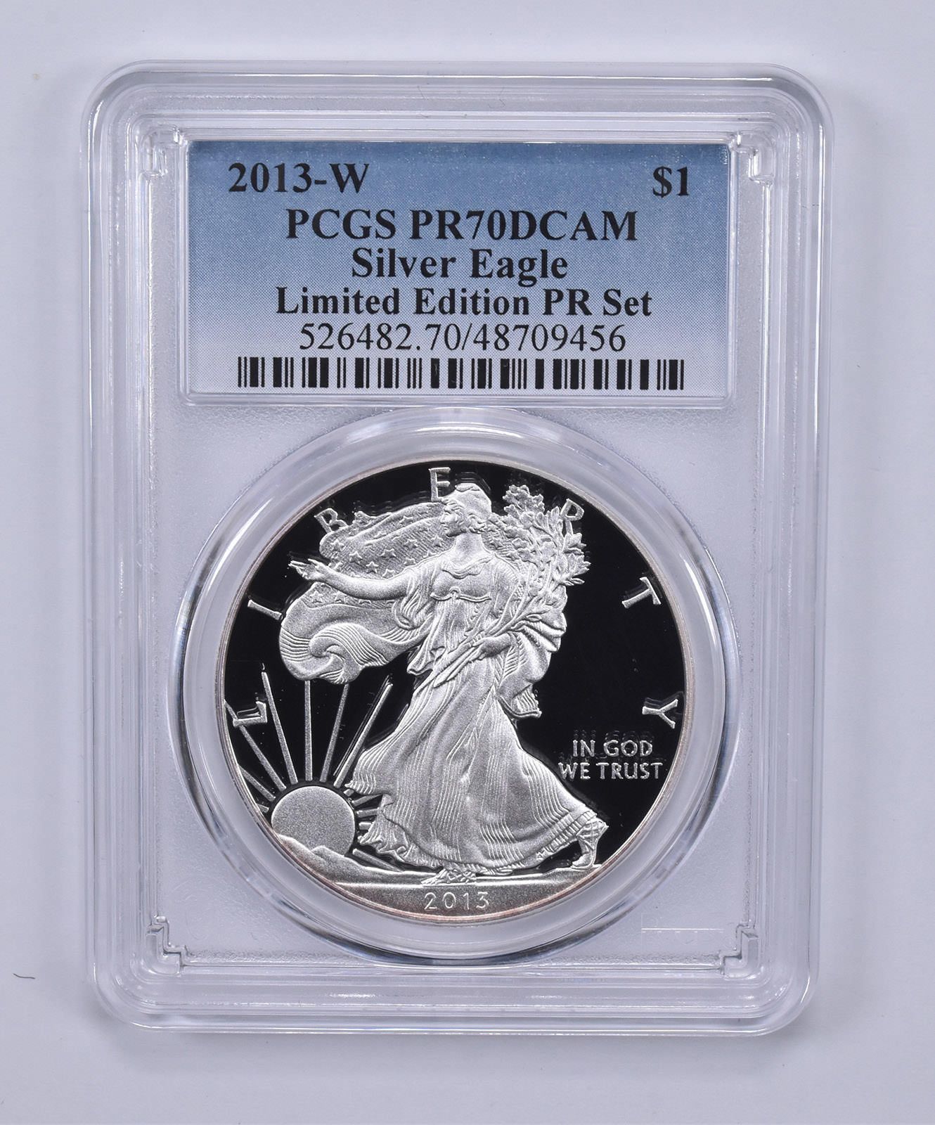 ★PCGS★最高鑑定★2013 w MS70 SP70 アメリカ イーグル 2013 1 oz Silver American Eagle Burnished MS70 coin