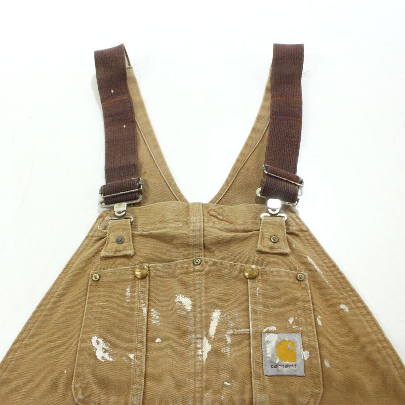 00s Carhartt ワーク ダブルニー ペンキ ダック オーバーオール メンズ