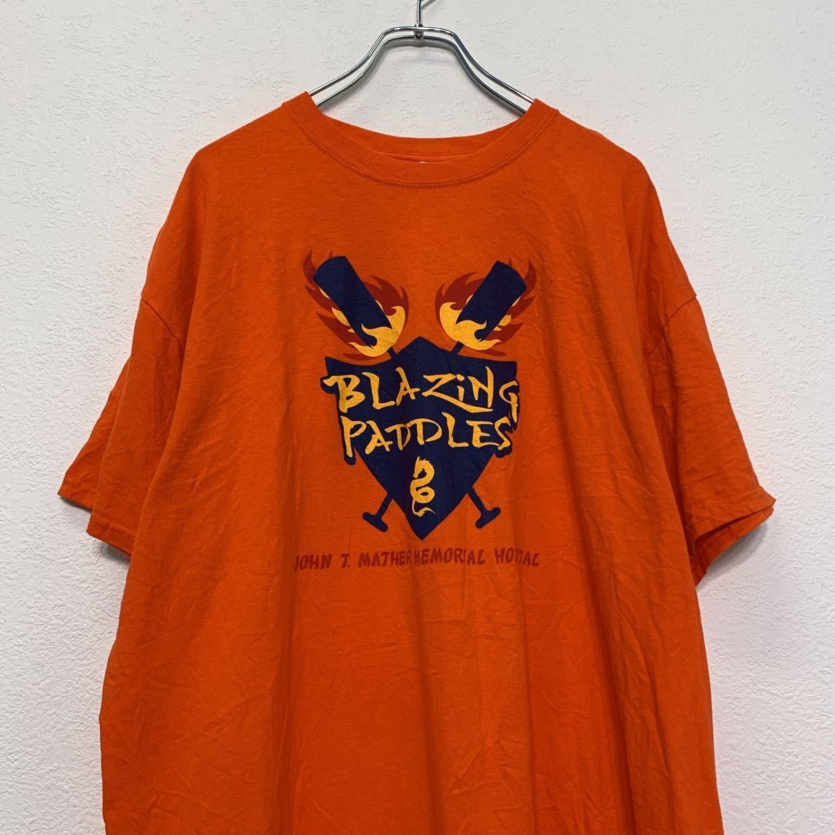 GILDAN 半袖 プリント Tシャツ XL オレンジ ビッグサイズ ギルダン 夏