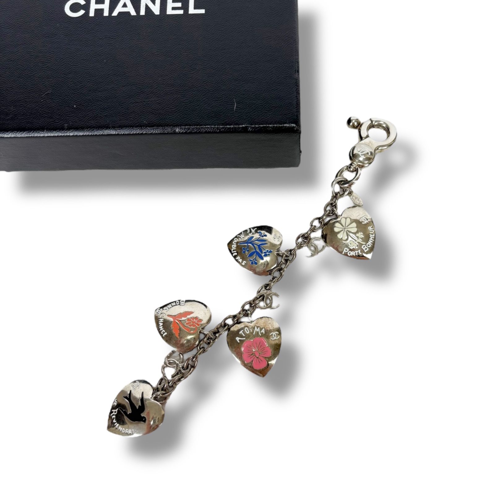 CHANEL シャネル ハートモチーフ キーリング キーホルダー チャーム CHANEL シャネル キーホルダー ハートチャーム ココマーク