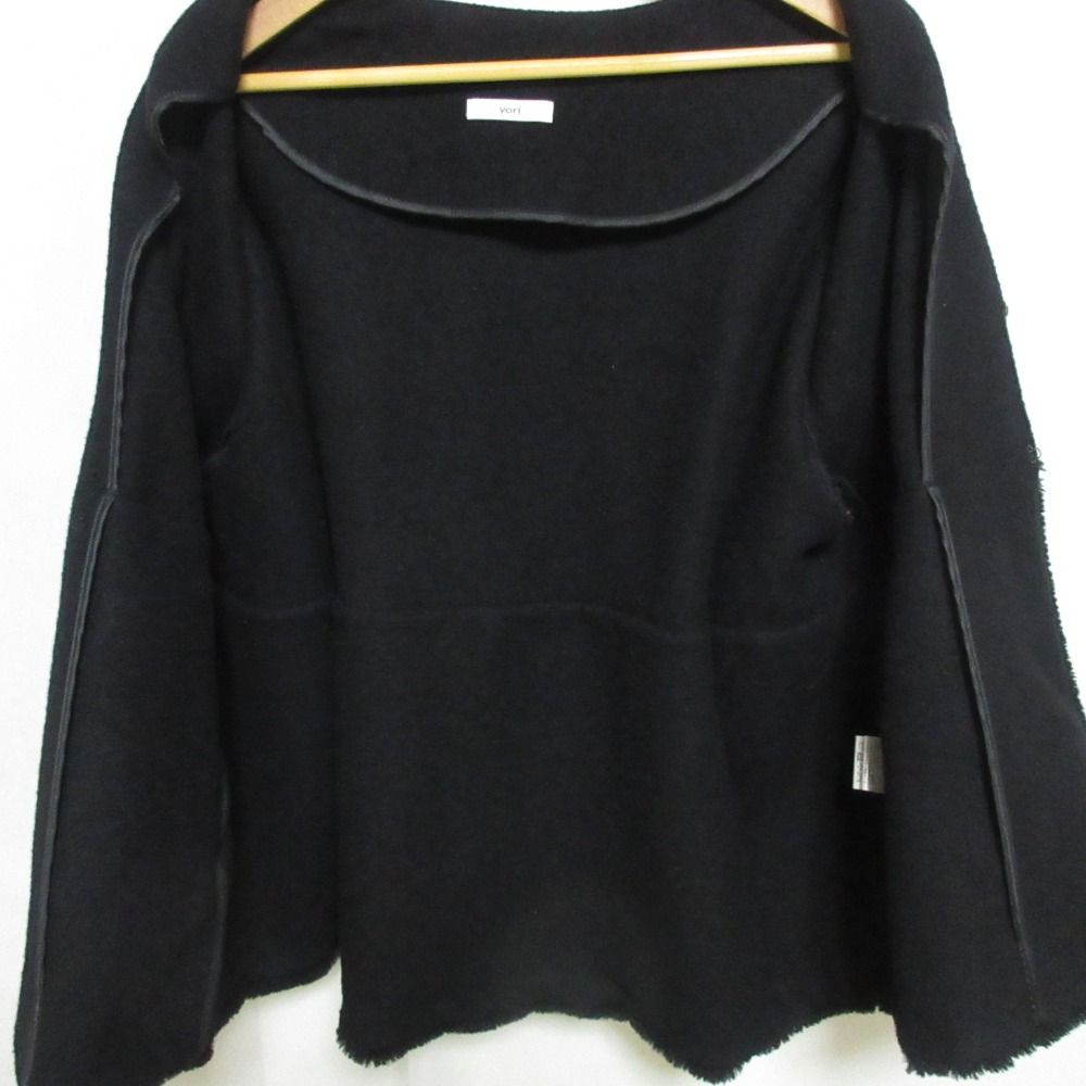 専用 美品 yori Vネックファーショートコート ブラック sankyo shokai