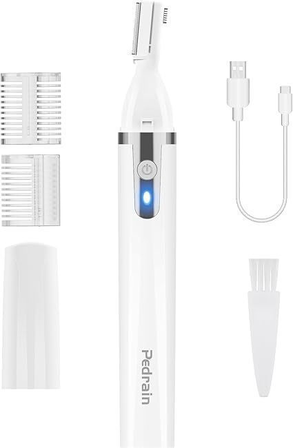 眉毛シェーバー 2025革新モデル-Type-c充電式 フェイスシェーバー 男女兼用 多機能電動 まゆげカッター 顔剃り ムダ毛処理 刃水洗い可 両面ブレード 眉毛剃り マユコーム 母の日 プレゼント 低騒音 日本語取扱説明書付き Whi