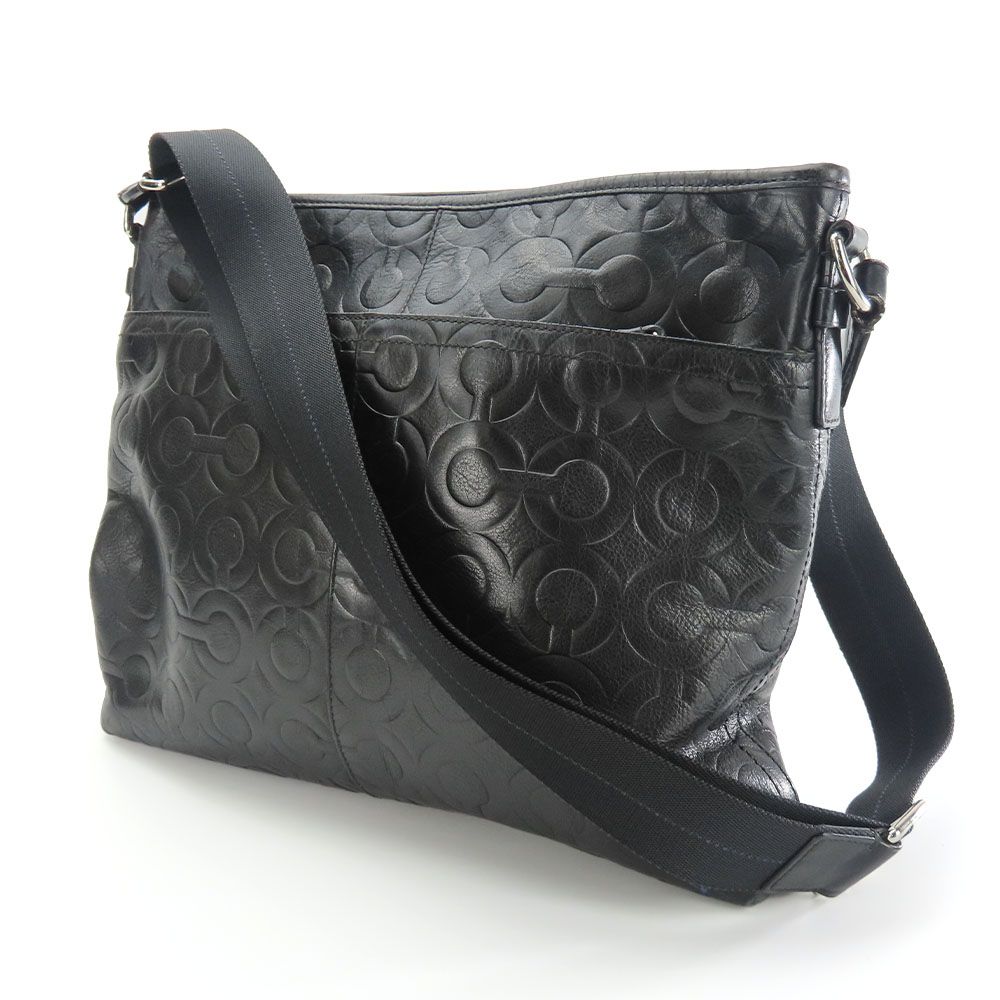 【新品/未使用品】COACH オプアート レザー ショルダーバッグ 70248 中古】 コーチ ショルダーバッグ 70248 オプアート レザー