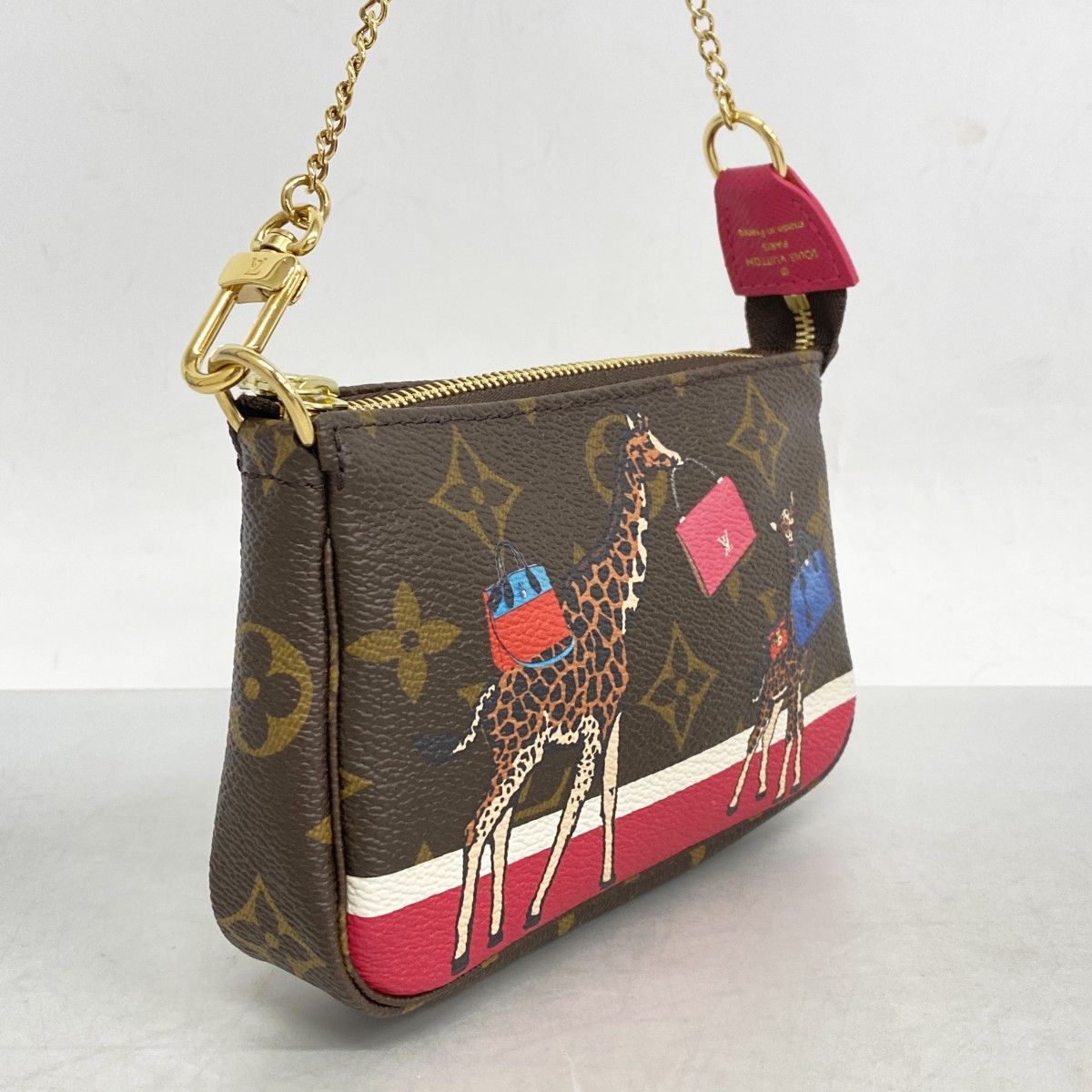 5ma0641】ルイヴィトン ポーチ モノグラム アニマルプリント ミニ  