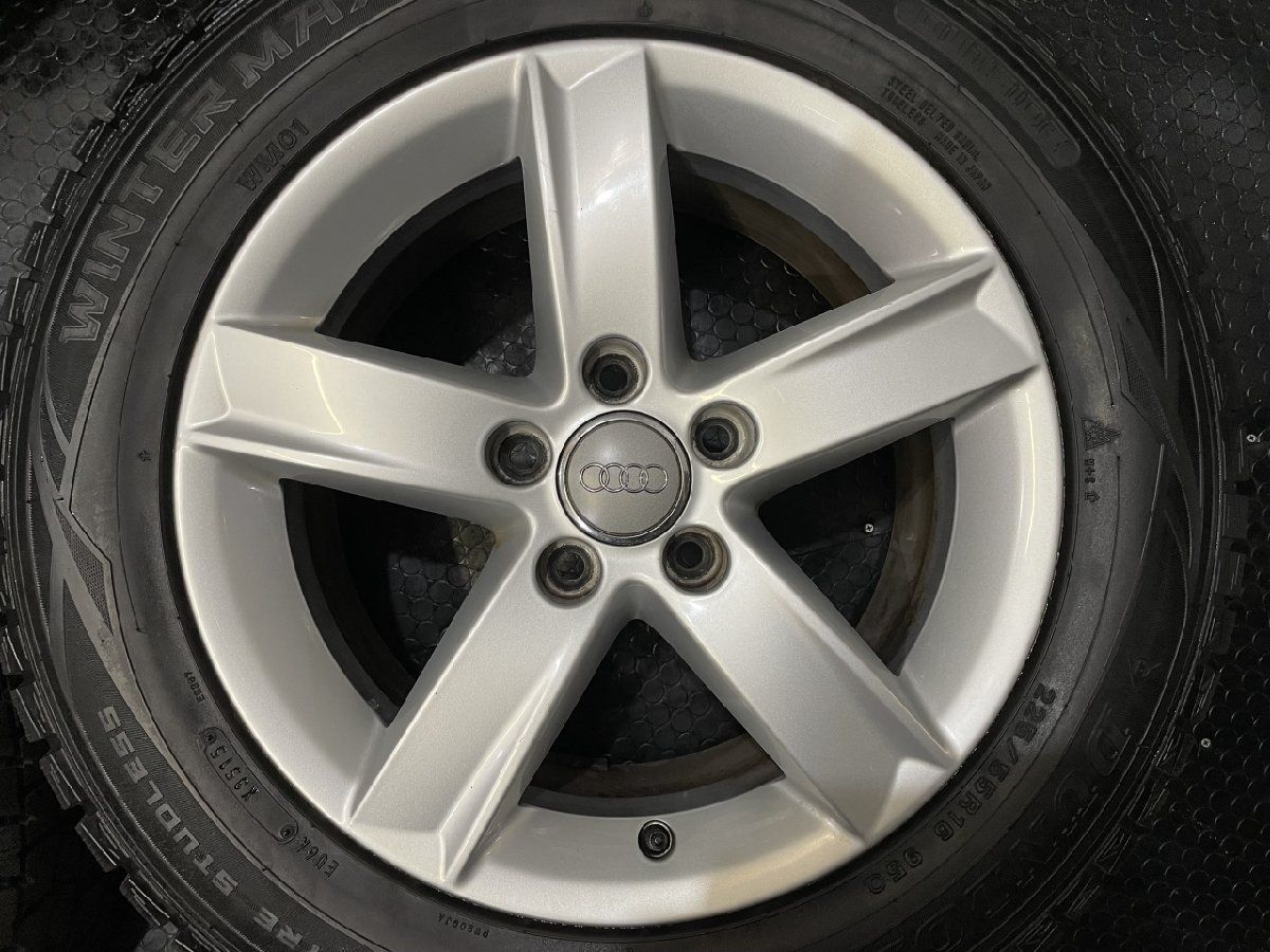 タイヤ走行短め【DUNLOP WM01 225/55R16】スタッドレス【audi A4 8K 