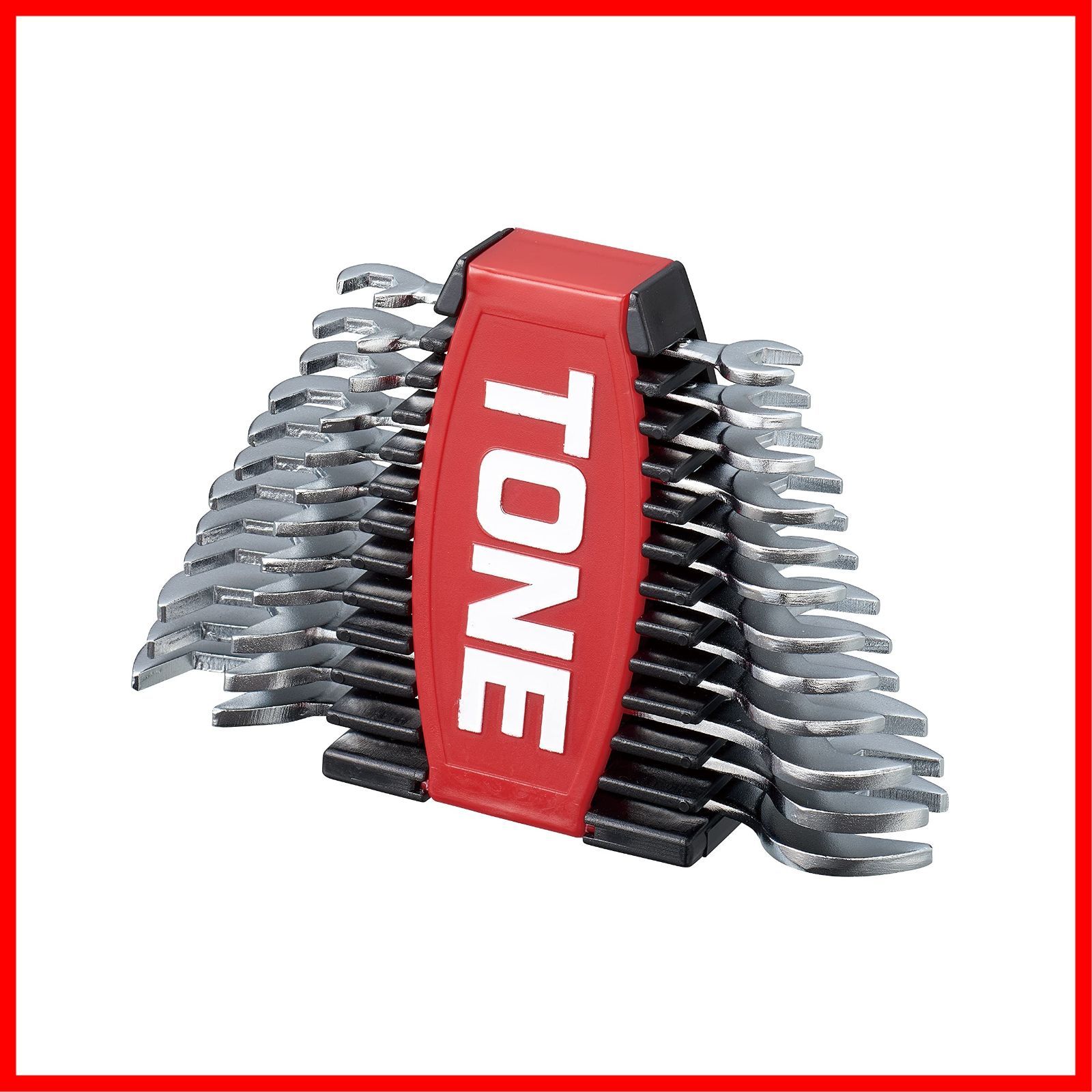 薄型スパナセット ホルダー付 DSTO1200P レッド ブラック トネ TONE 内容12点 SKLAD-KIRPICHA_RU