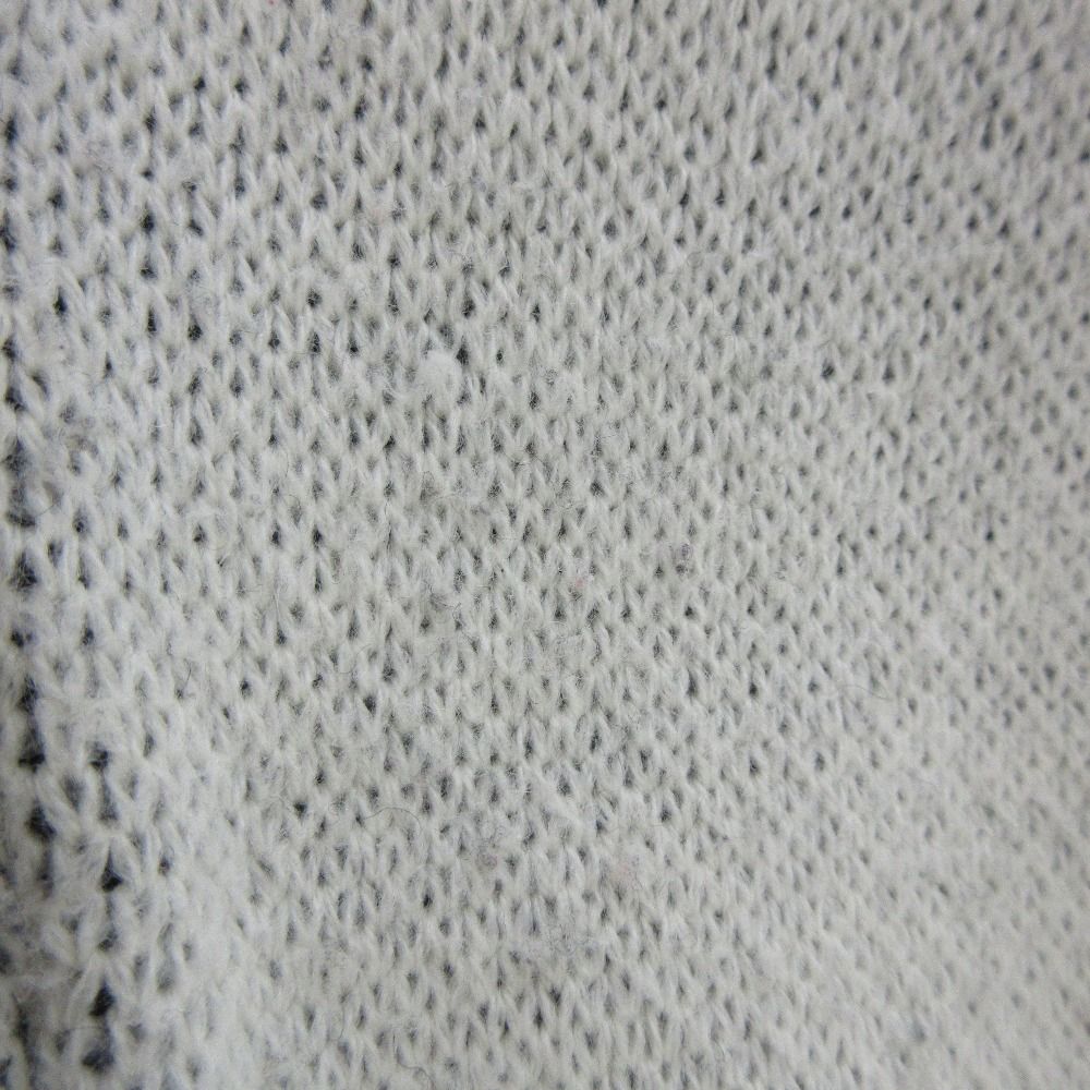  MARY QUANT マリークワント デイジー ノルディック柄 ポンポン ニット パーカー フーディー ジャケット 38 ホワイト レディース 古着 パーカー トップス