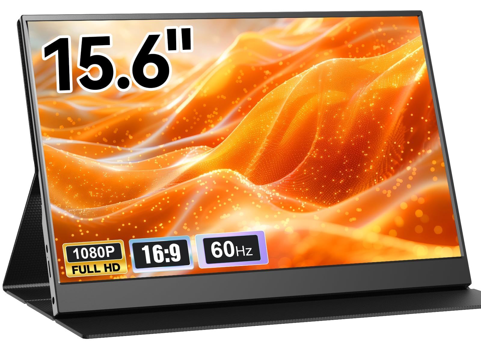 HOT，人気セール 【新着商品】Laptomo モバイルモニター 15.6インチ 1920×1080 FHD ポータブルディスプレイ 薄型 サブモニター軽量 モバイルディスプレイ 非光沢IPSパネル PCモニタマグネット保護カバー付き HDRモー ディスプレイ・モニター本体