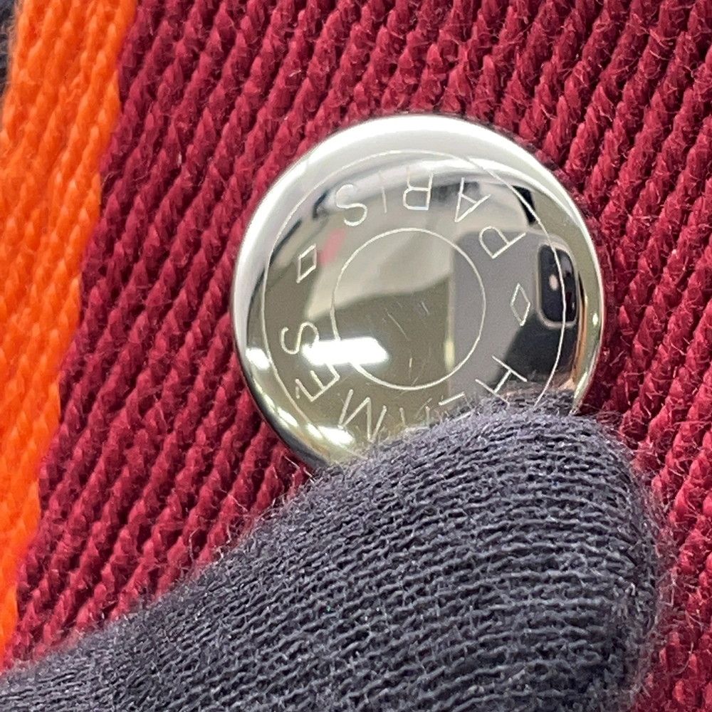エルメス ポーチ ブリッド ア ブラックPM フー|ボルドー|シルバー金具 キャンバス