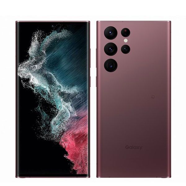 中古】 SCG14 Galaxy S22 Ultra バーガンディ SIMフリー 本体 au A