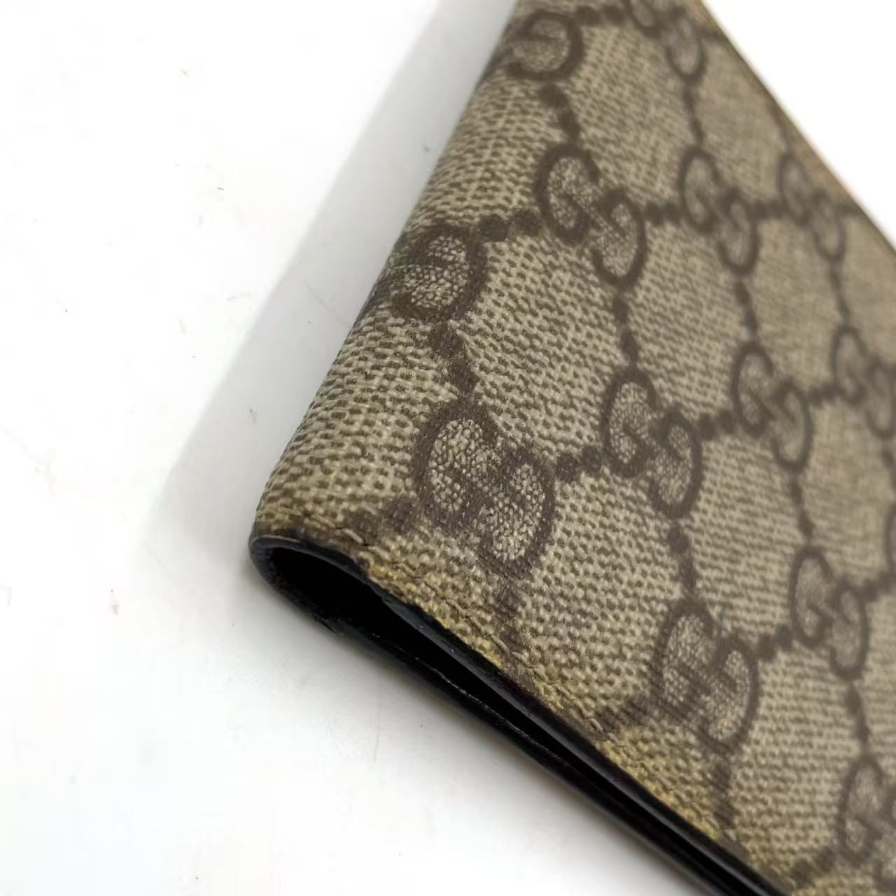 GUCCI GGキャンバス レザー×PVC ブラウン 財布 118373 - メルカリ