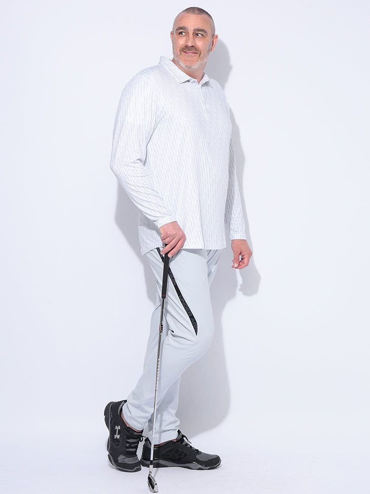 UNDER ARMOUR アンダーアーマー LOOSE GOLF ロゴ総柄 ドライブ プレーオフ 長袖 ポロシャツ HRDEVELOPMENT_JP