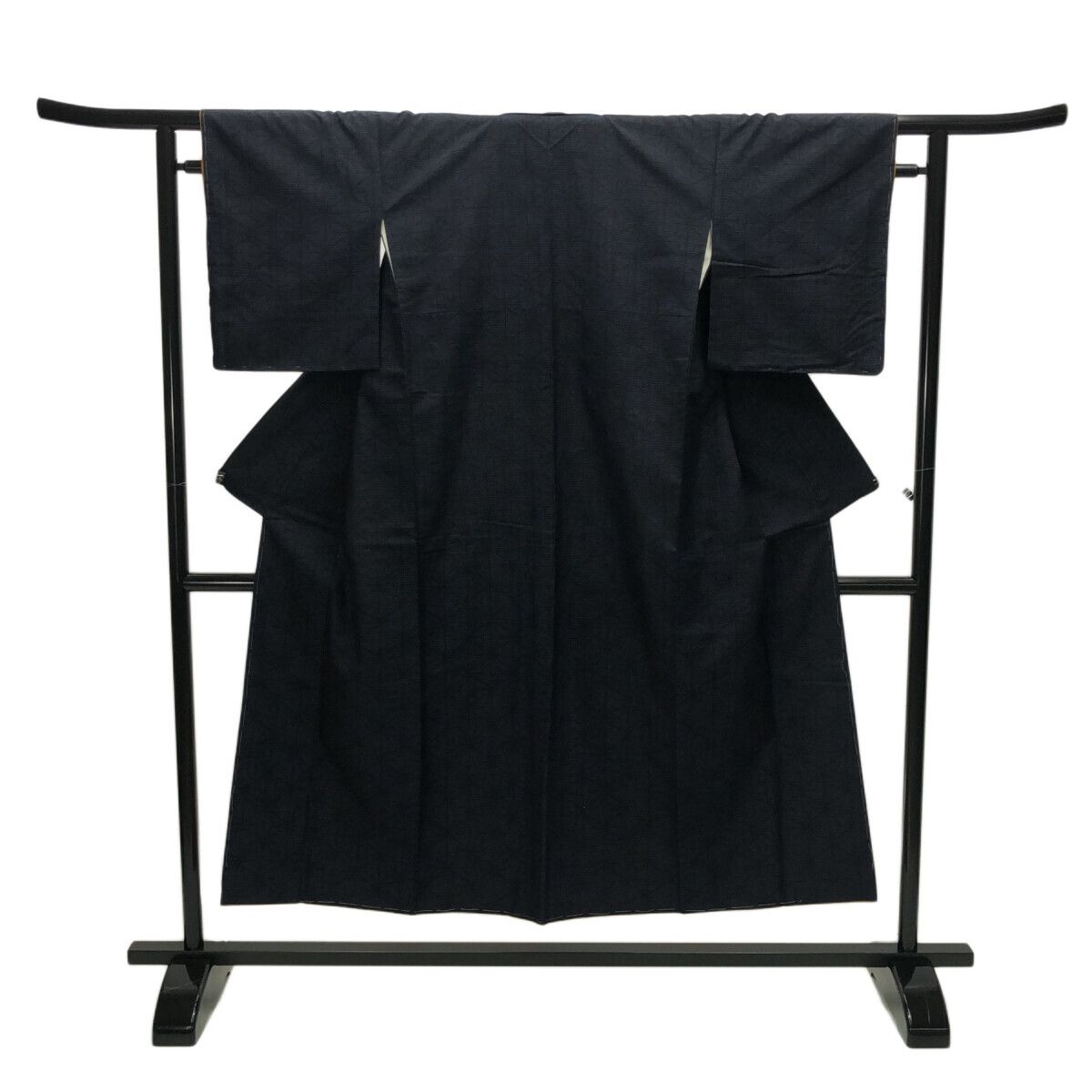 結城紬/美品/藍/亀甲/仕立上がり/適応身長140～146㎝/9620 うれ 