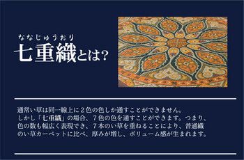 袋七重織い草マット 約95×150cm