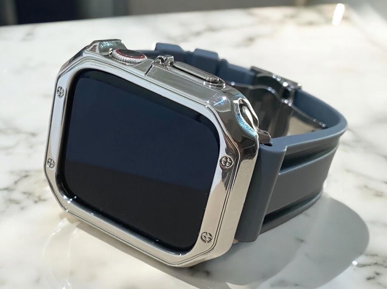 RM1☆Apple Watch FKMラバーベルト クリアケース カバー バンド RM1☆Apple Watch FKMラバーベルト クリアケース カバー バンド