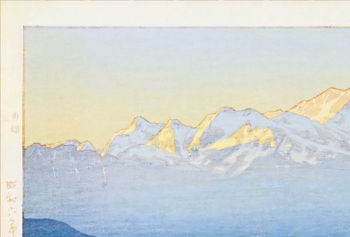 吉田博 カンチェンジャンガ 午後 大サイズ 複製ポスター 版画 新版画