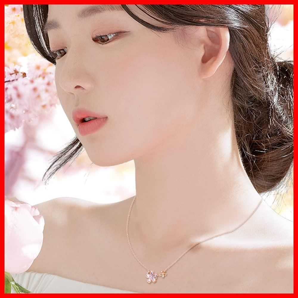 【色:ピンク】Naniwaai ピアス レディース 人気 上質ジルコニア 桜の姫