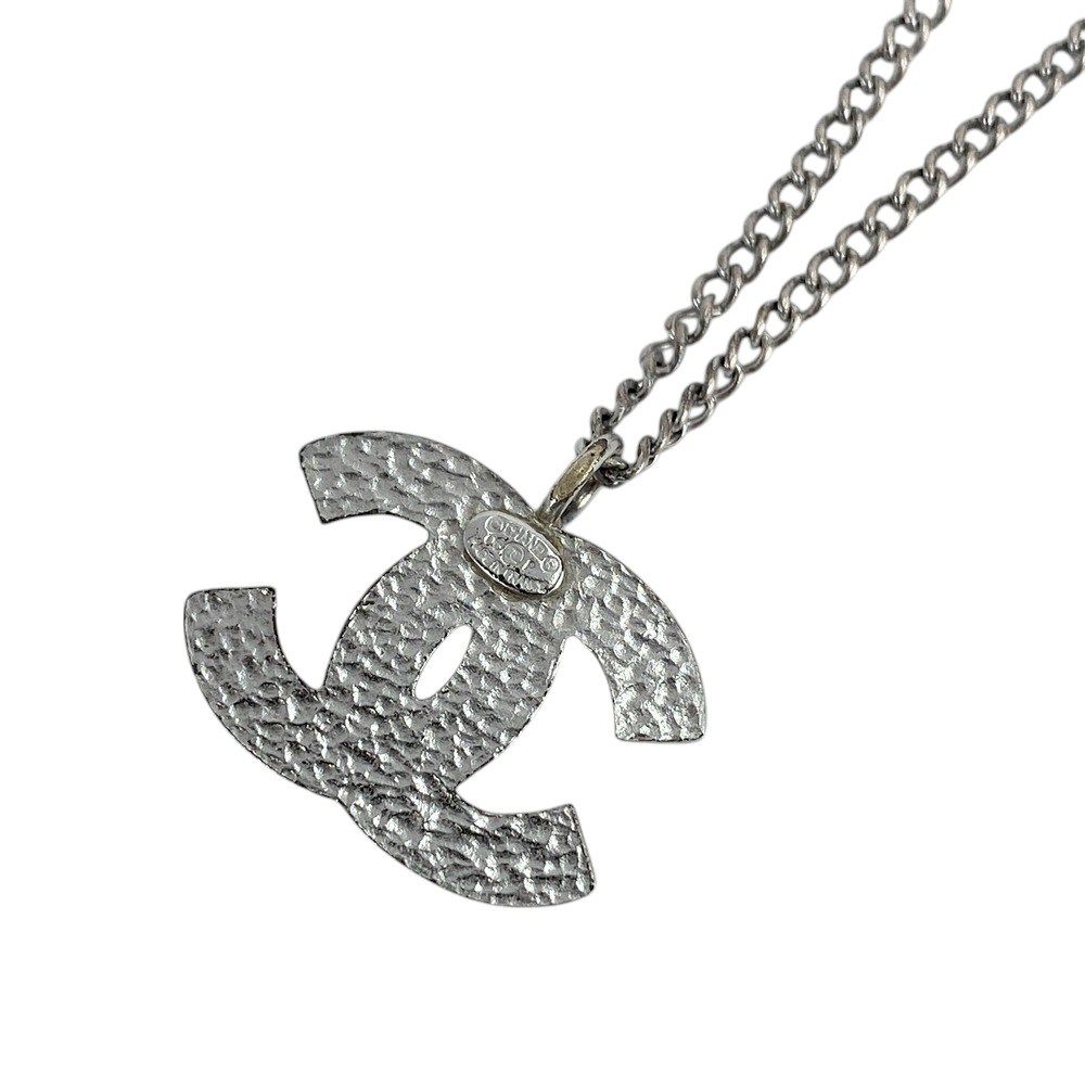 □中古□ シャネル ココ ネックレス アクセサリー シルバー ブラック