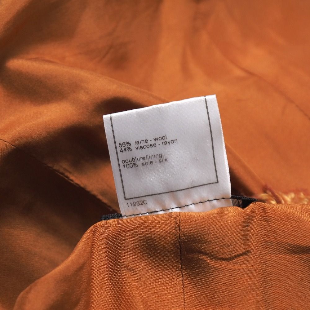 CHANEL シャネル スカート サイズ34 01A CC ココマーク ウッドボタン  