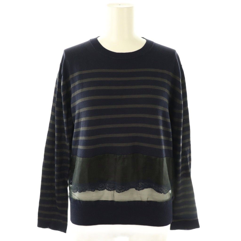 サカイラック sacai luck ボーダードッキングニット プル