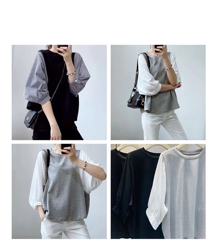 切り替え ブラウス Tシャツ 可愛い ゆったりしたTシャツ レディース Tシャツ 送料無料 Tシャツ レディース レース袖切替 トップス レース