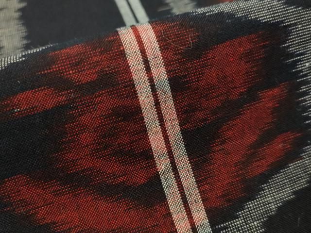 平和屋着物▽久留米絣 単衣 亀甲花文 綿 逸品 未使用 CAAV4796vp