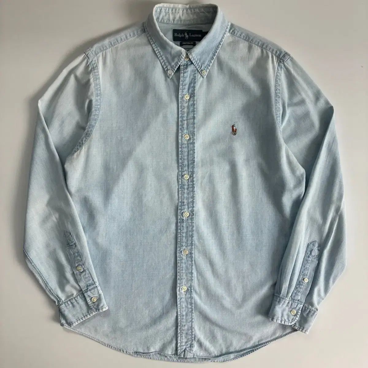 Polo ポロ Ralph Lauren ラルフローレン 刺繡 シャンブレー デニムシャツ