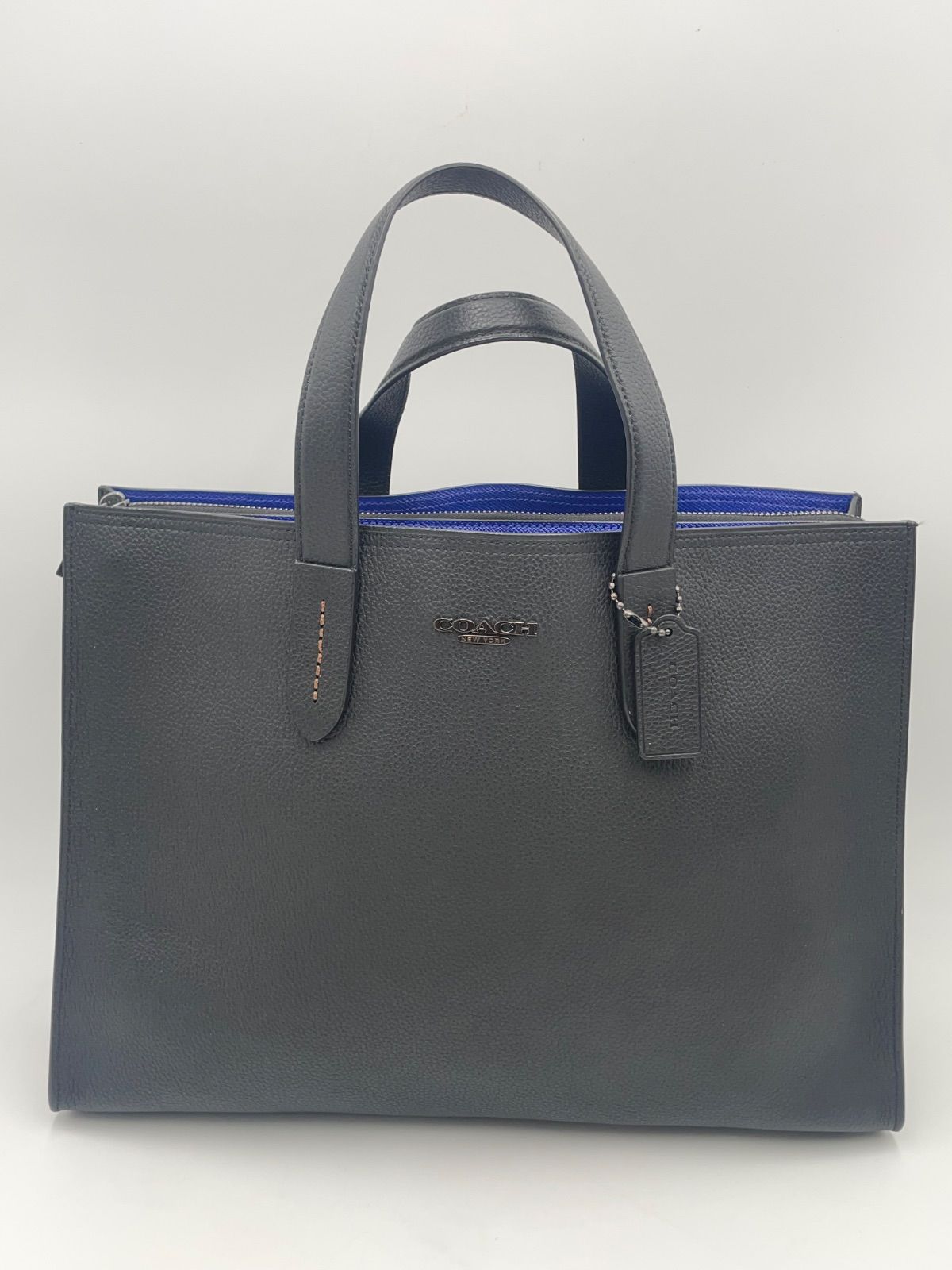 COACH レザービジネスバッグ CS1861 コーチ メンズ ビジネスバッグ レザー ブラック×ブルー