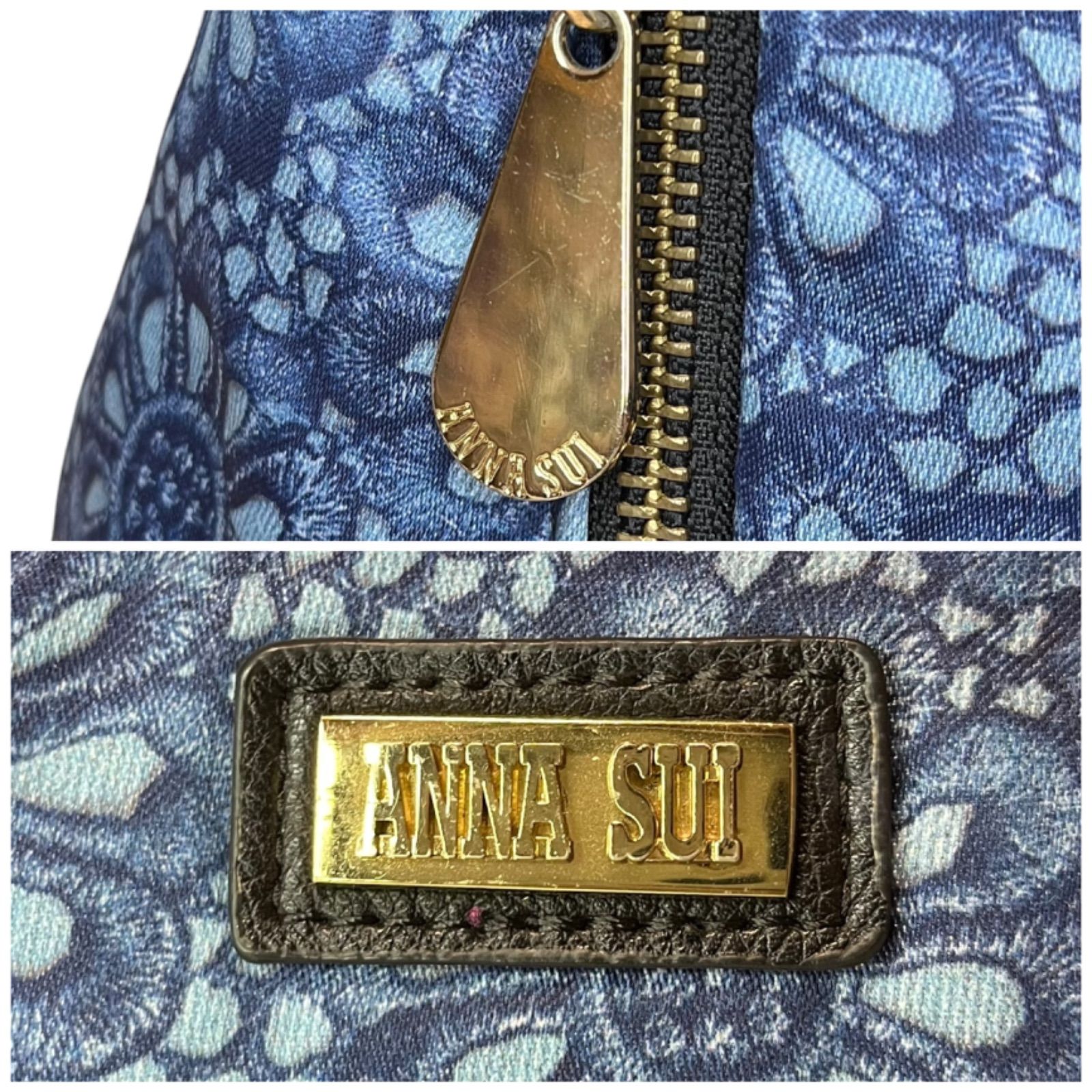 ANNA SUI アナスイ 2wayショルダーバッグ デイジー柄 ブルー - メルカリ