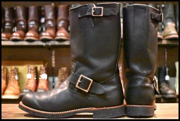 8.5 D 14年 レッドウィング 2990 エンジニア 黒 ブラック ハーネスレザー スチール無し ブーツ 2966 2268 redwing FI 319