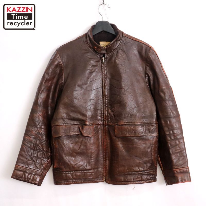 60s STAR SPORTS WEAR 裏地ボア レザージャケット メンズ Mサイズ相当
