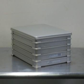 5枚セット ふた1枚 アカオ アルミ 小40 システムバット アレンジバット ギョーザバット W266D346H40mm 3.4L 厚1mm アルマイト