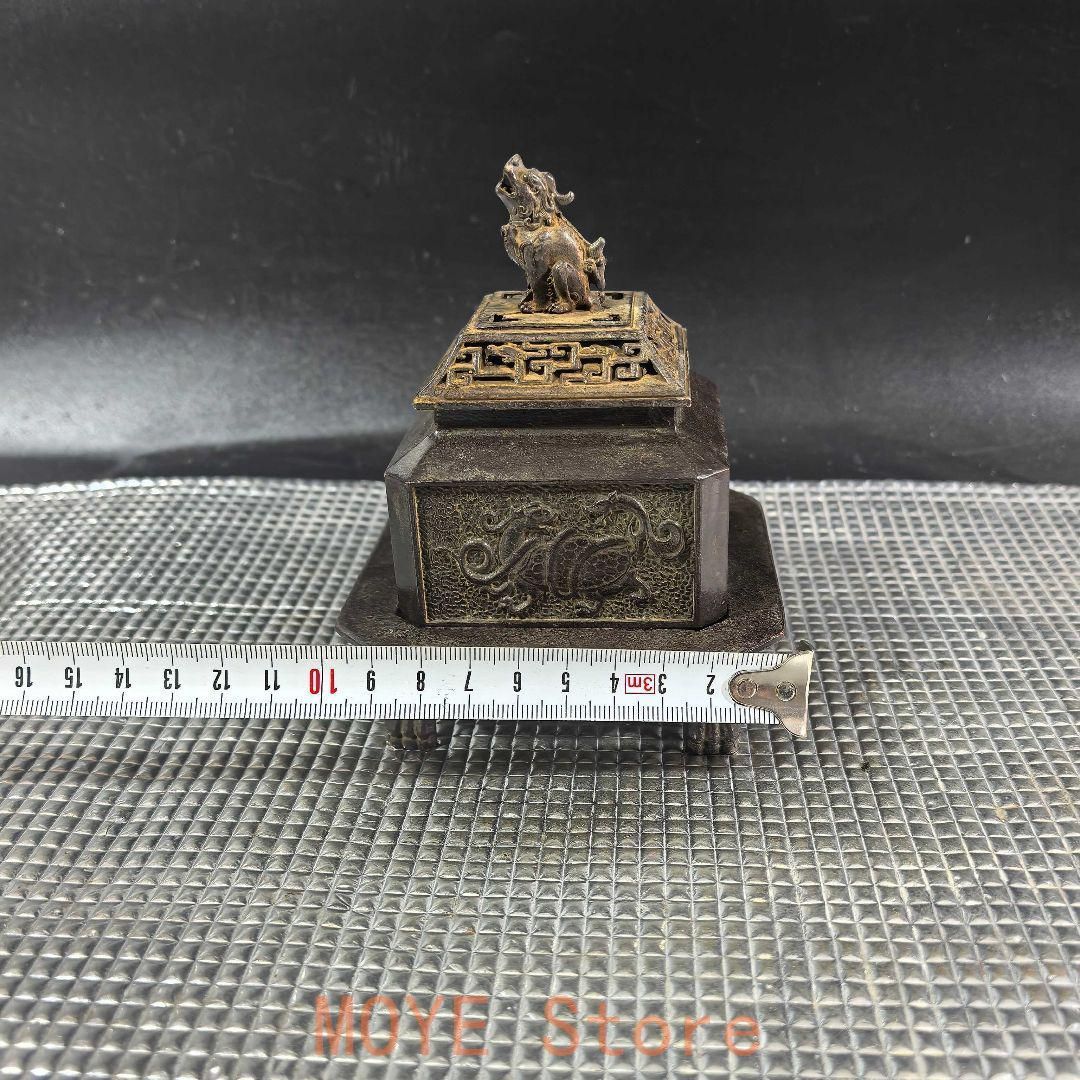 銅製 神獣香炉 八宝図紋三足双耳薫炉 薫炉 茶道具 装飾品 工芸品 置物 銅製 神獣香炉 八宝図紋三足双耳薫炉 薫炉 茶道具 装飾品 工芸品