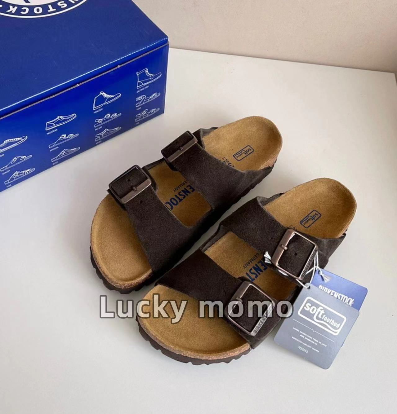 ビルケンシュトック BIRKENSTOCK Arizona /アリゾナレザー コルクソールサンダル メンズ レディース 夏サンダル モカ Mocha narrow