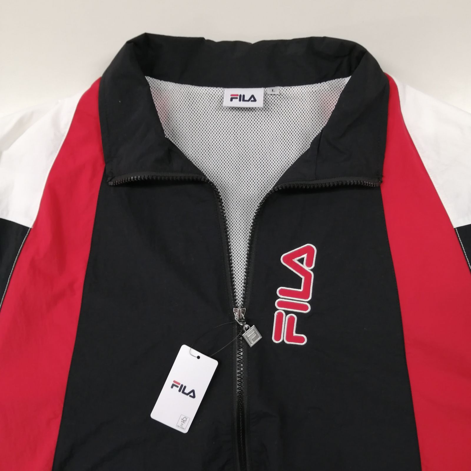 新作】【FILA／フィラ・ナイロンジャケット（ブラック）】ストリート 