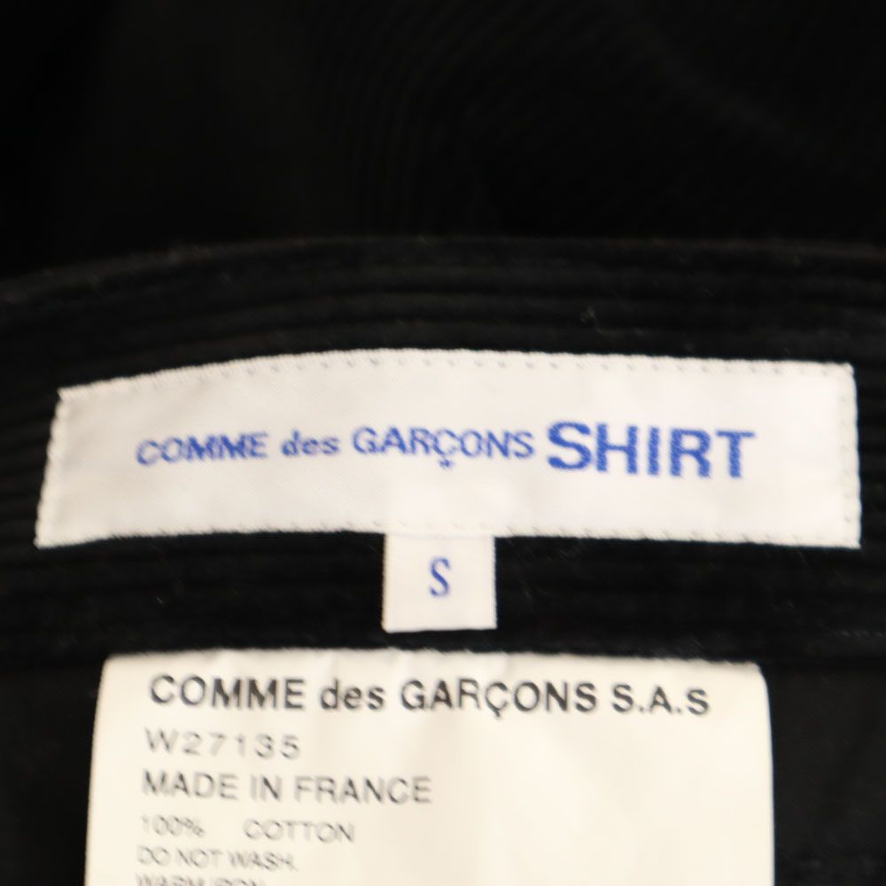 コムデギャルソンシャツ フランス製 コーデュロイパンツ S ブラック COMME des GARCONS SHIRT メンズ