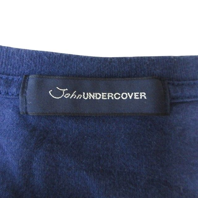 JohnUNDERCOVER Tシャツ・カットソー 紺 3355925L0002 アンダーカバー UNDERCOVER JOHN ベアプリント クルーネックT