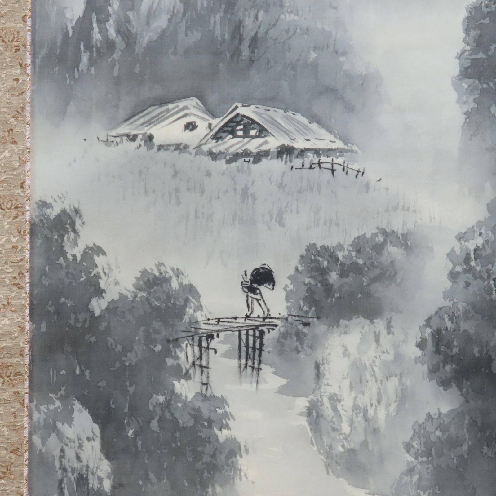 後藤桂月画「水墨山水」 後藤桂月画「水墨山水」