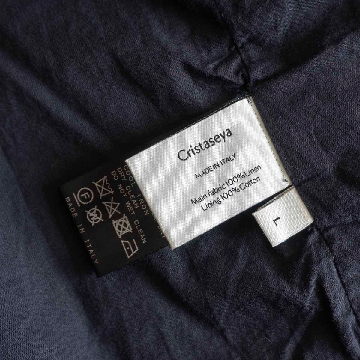 美品】CRISTASEYA【リネン ロングベスト】L クリスタセヤ