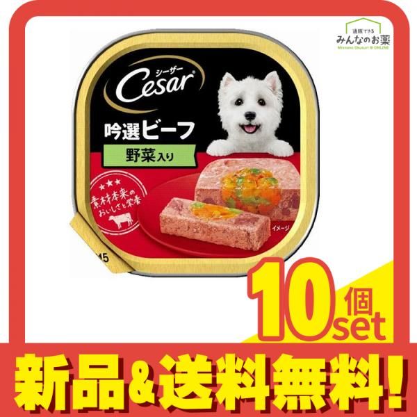 シーザー トレイ 吟撰ビーフ 野菜入り ふわふわローフタイプ 100g 10個セット