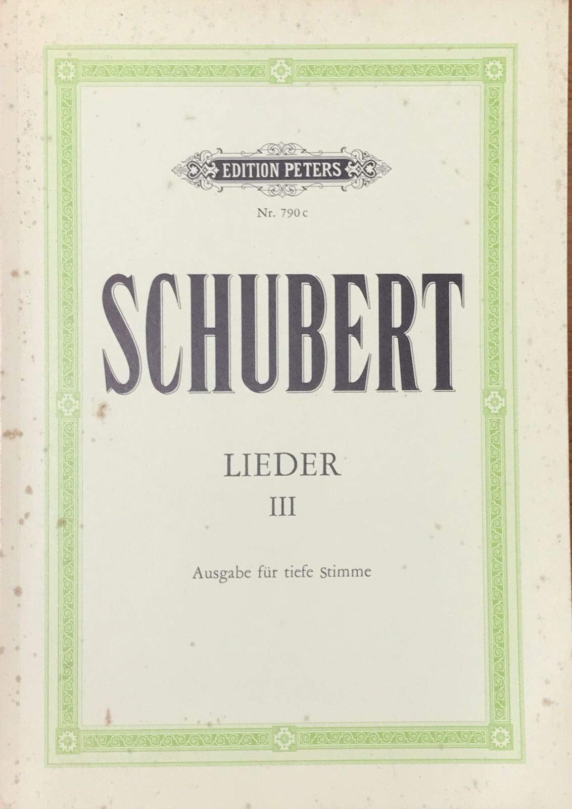 シューベルト 歌曲集III (声楽+ピアノ)輸入楽譜 Schubert Lieder III 