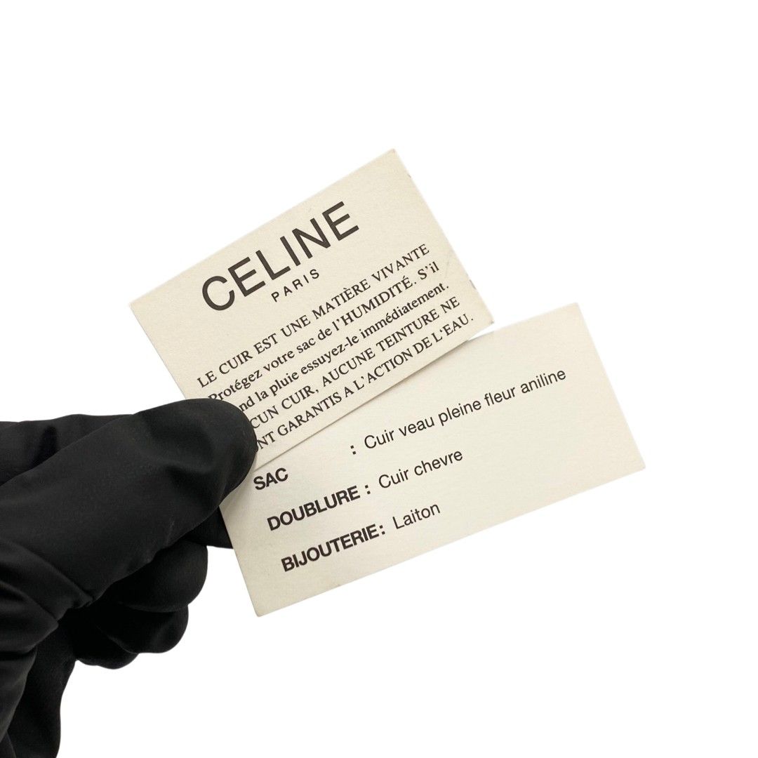 極 美品 保存袋付 CELINE セリーヌ ヴィンテージ サークルロゴ 金具 