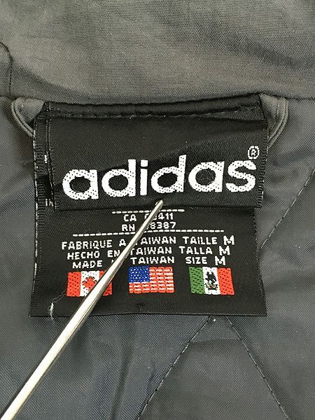 古着 90s adidas スプリット トレフォイル モノトーン パデット