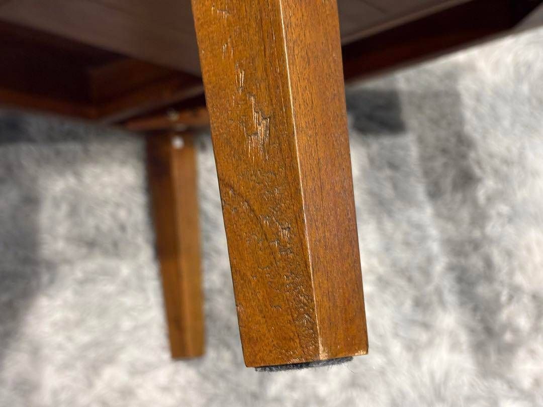 マホガニー天然木 センターテーブル ローテーブル 引き出し付き ブラウン IZ MARWIL-DEMENAGEMENTS_CH