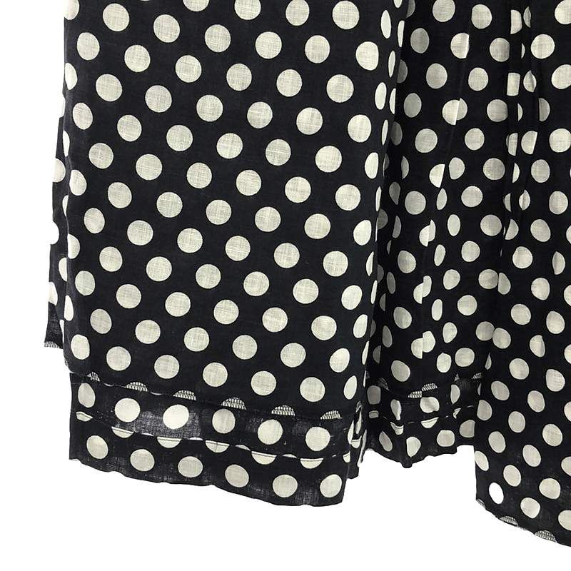 COMME des GARCONS リネンドットタックアシンメトリー スカート COMME des GARCONS リネンドットタックアシンメトリー スカート