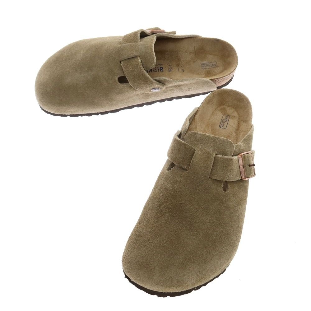 【中古】ビルケンシュトック BIRKENSTOCK ボストン スエード サンダル トープ【サイズ41】【メンズ】