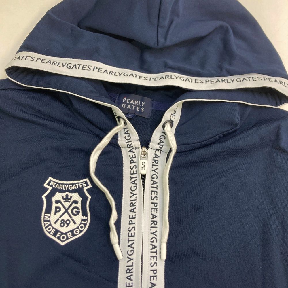 サイズ：0 PEARLY GATES パーリーゲイツ ; ジップパーカー ネイビー系