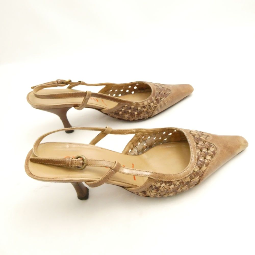 miumiu ミュウミュウ パンプス 35 1/2 22.5cm相当 レザー キトンヒール  