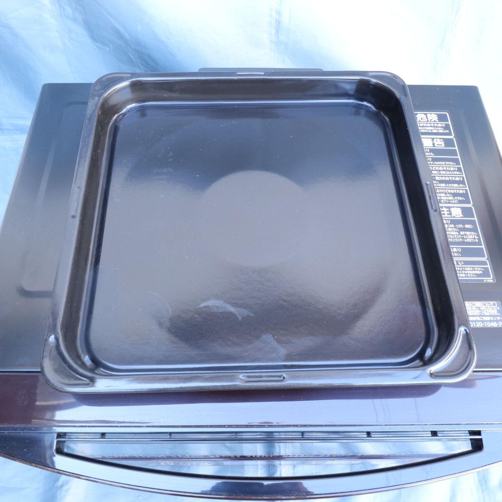 動作確認済・難あり】ニトリ フラットオーブンレンジ ET-626A 角皿有